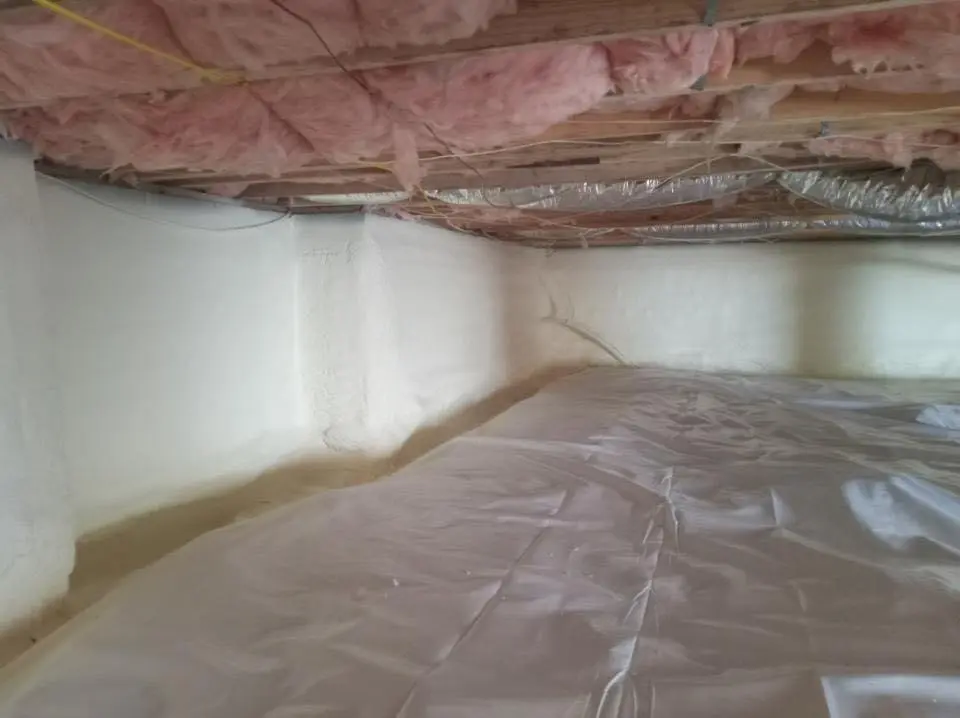 Crawl space encapsulation with closed-cell spray foam for Spray Foam Roofing Repair in Visalia
